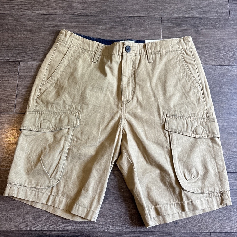 Timberland Relaxed Fit Mens Shorts 32 W 10 L Chino Khaki Cotton Casual Preppy